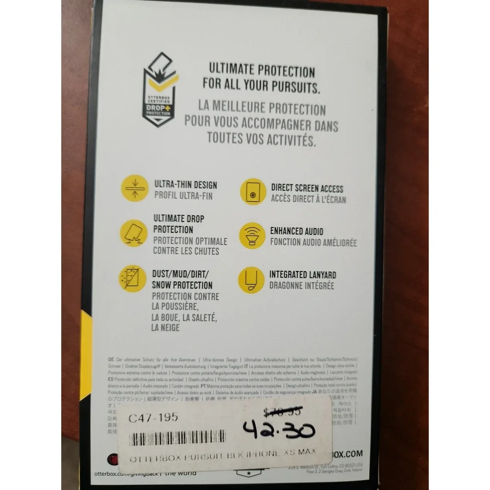 OtterBox Pursuit Series iPhone XS Max Case Black Rugged Protection 77-60116